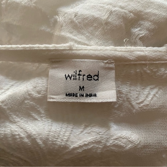 Wilfred Aritzia Rengo Floral Jacquard Puff Sleeve Blouse Cottagecore Women's - Picture 6 of 10